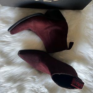 Suede cowgirl booties